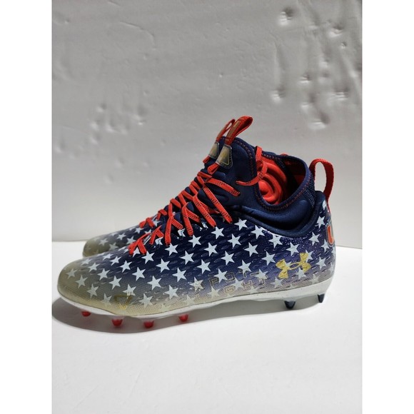 Under Armour Spotlight Lux LE MC USA Stars Football Cleats Men\'s 13 3025366-100 main image 9